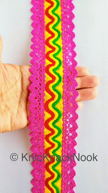 Wholesale Fabric Trim With Embroidery And Crochet, Trim By 9 Yard Lace, Approx. 55mm Wide